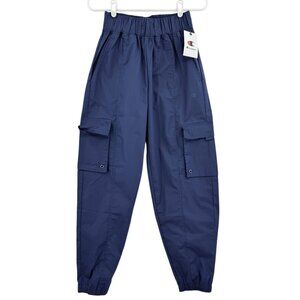 Champion Women's Pull-on Stretch Navy Cargo Joggers XS Elastic Waist & Cuffs NWT